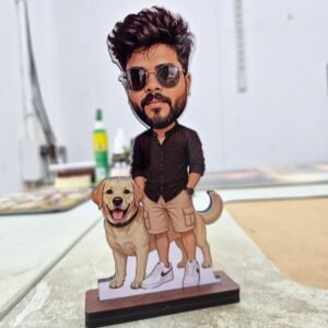 Custom Pet Lover Caricature Acrylic Stand