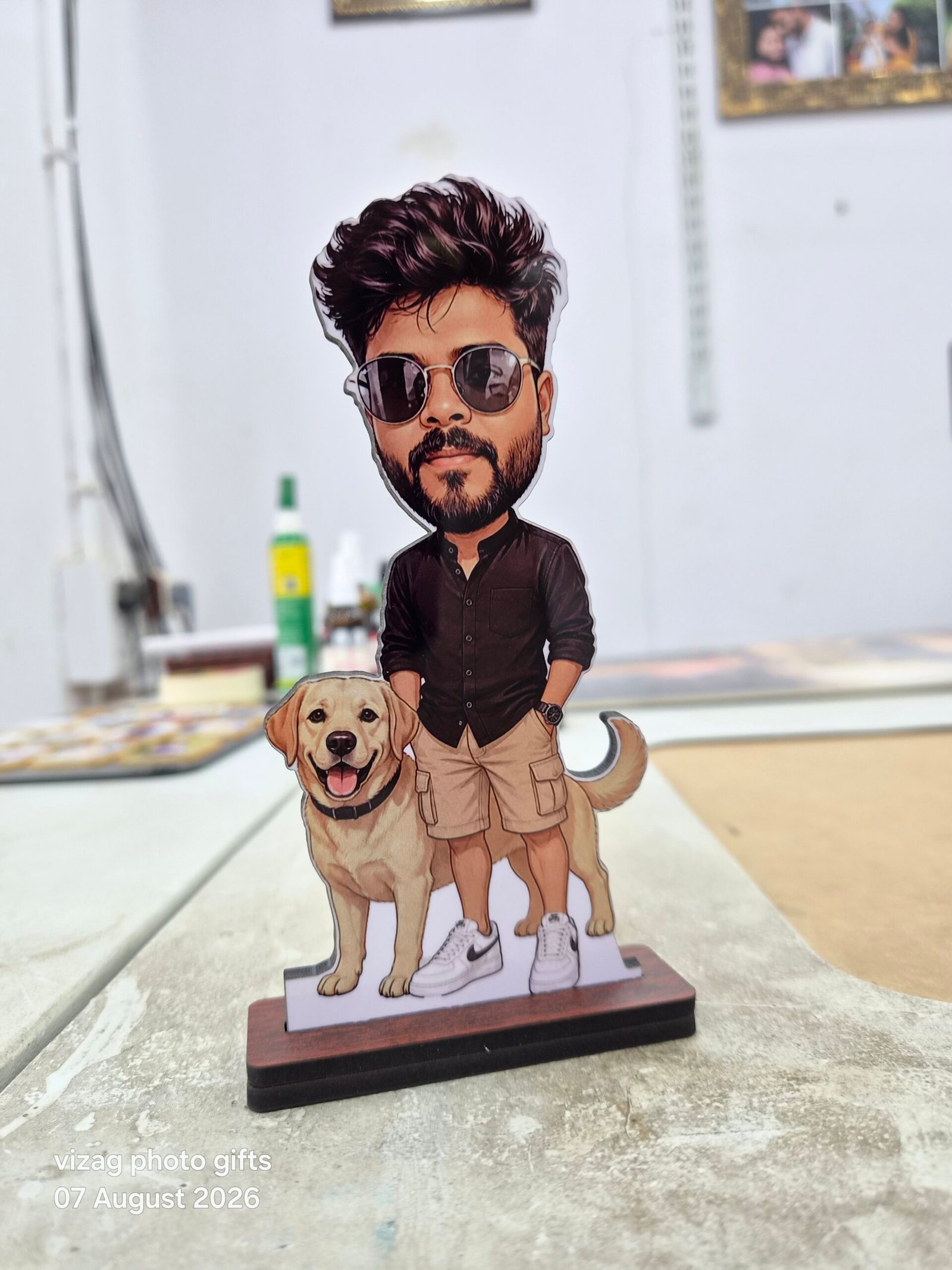 Custom Pet Lover Caricature Acrylic Stand