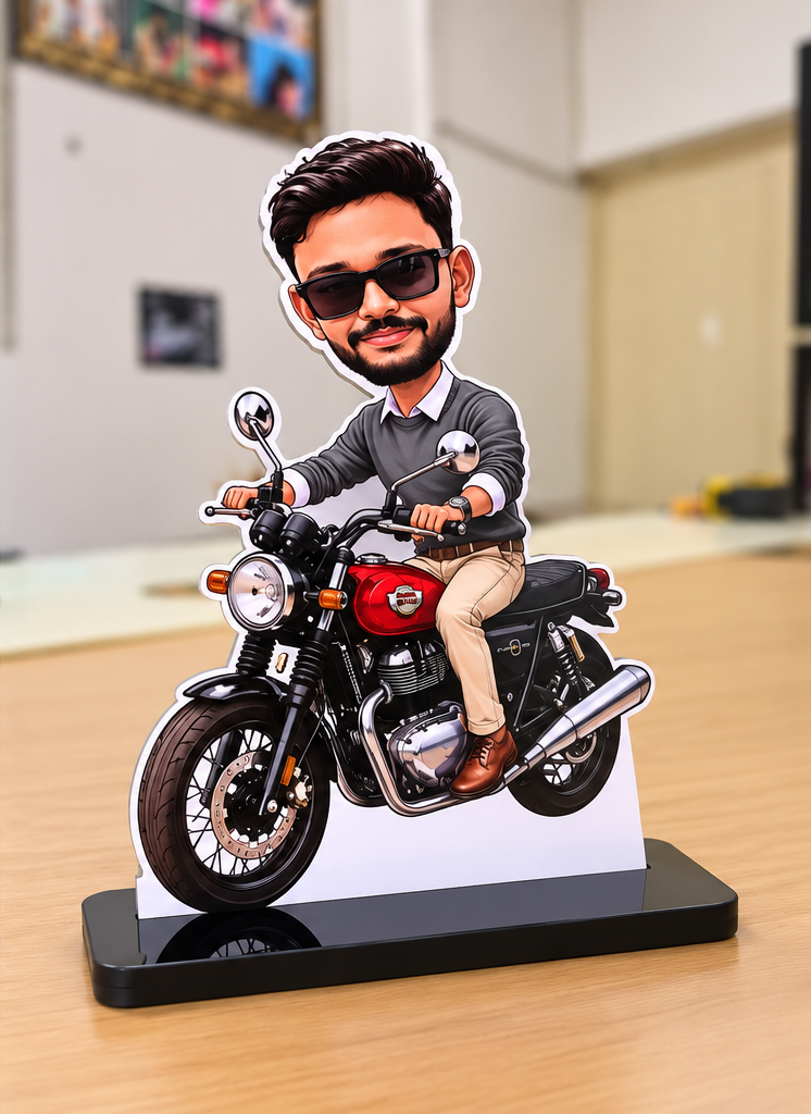 Personalized Bike Rider Caricature Standee