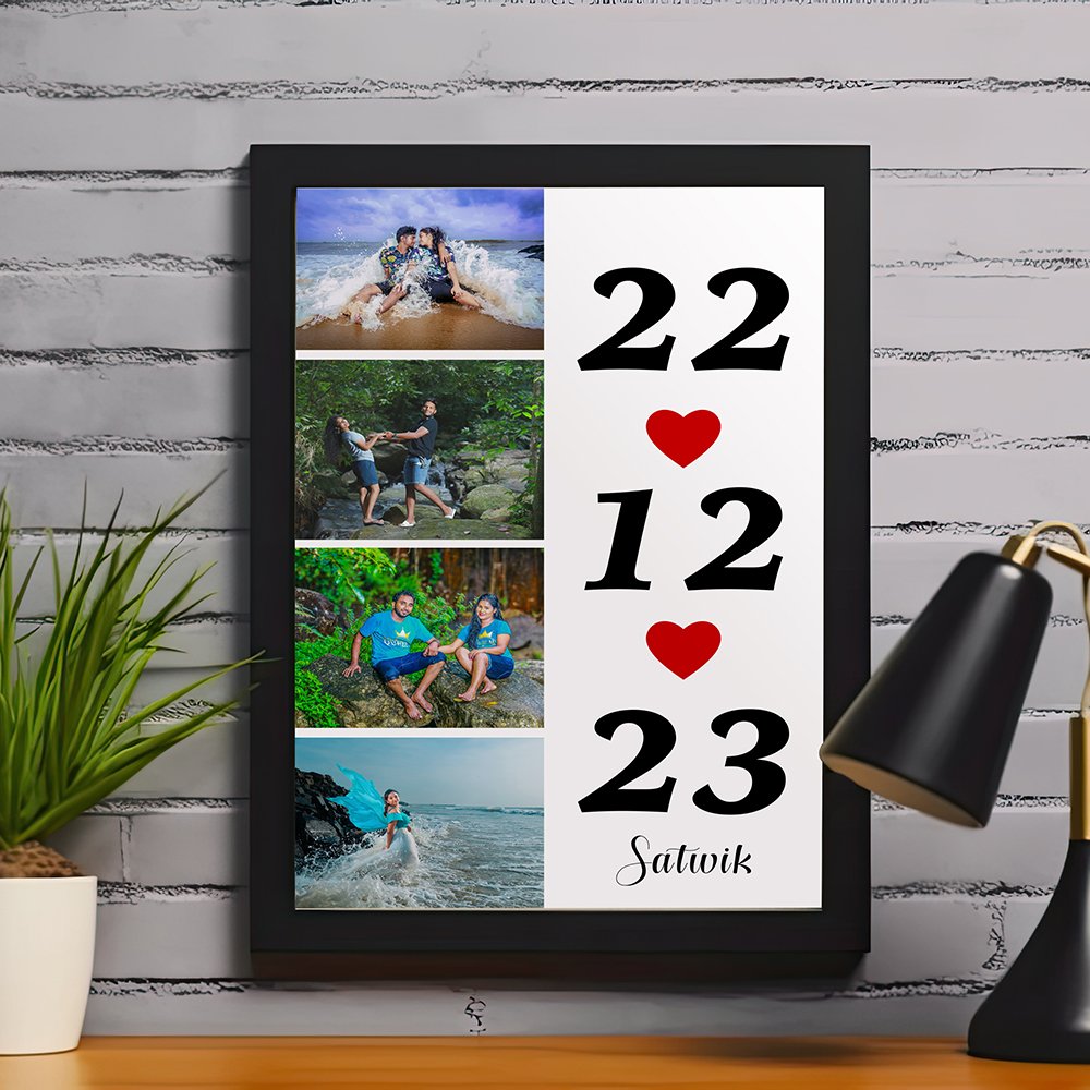 Personalized Couple Date Photo Frame