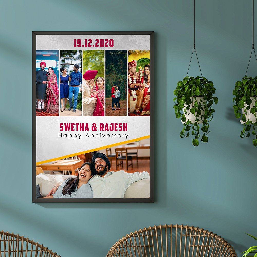 Wall Photo Connections – Personalized Anniversary Memory Frame