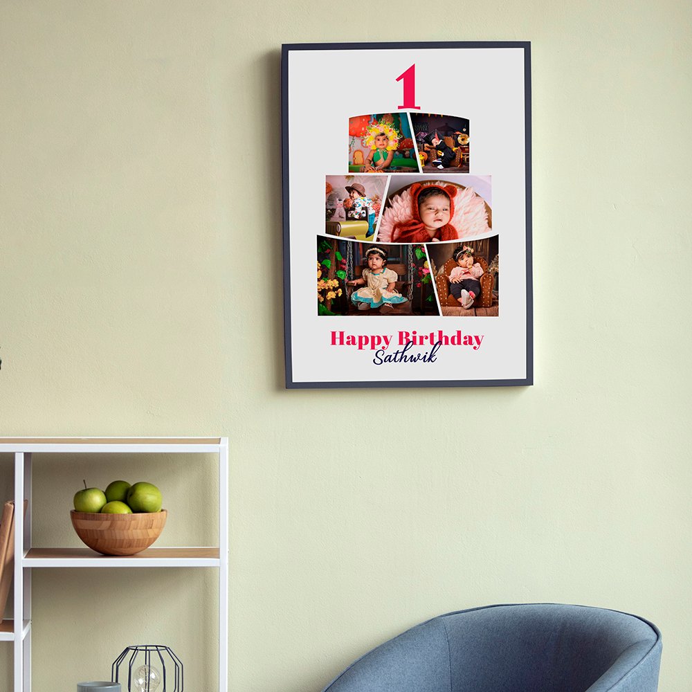 Wall Photo Connections – Personalized 1st Birthday Photo Frame