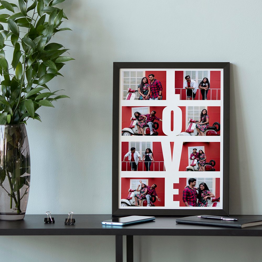 Love Story Photo Collage Frame