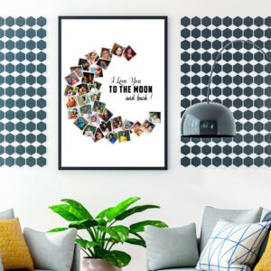 Love You To The Moon Photo Collage Frame