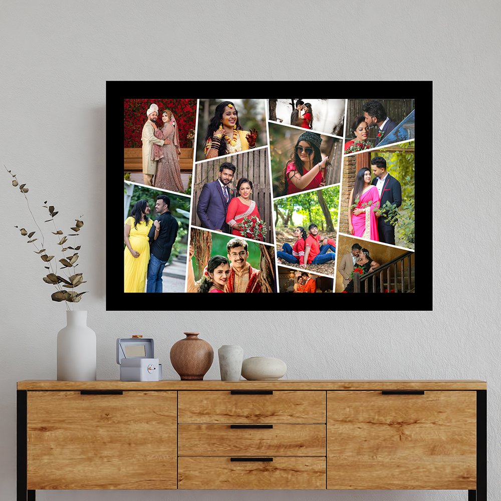Elegant Couple Memories Photo Collage Frame