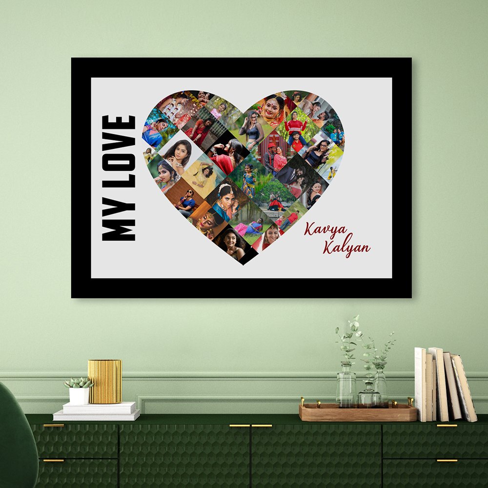 My Love Heart Photo Collage Frame
