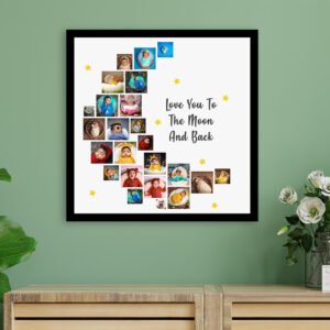 Love You To The Moon Baby Photo Collage Frame