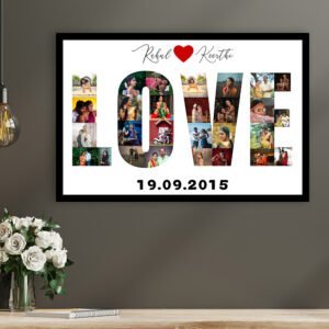 Personalized LOVE Couple Photo Collage Frame