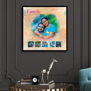 Premium Geometric Couple Photo Collage Frame