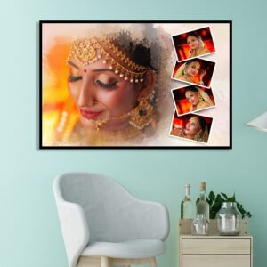 Elegant Bridal Portrait Photo Collage Frame