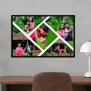 Premium Geometric Couple Photo Collage Frame