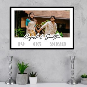 Personalized Couple Name & Date Photo Frame
