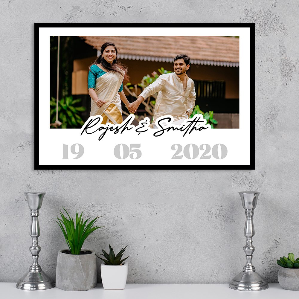 Personalized Couple Name & Date Photo Frame