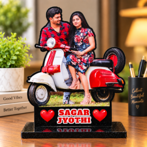 Personalized Couple Scooter MDF Cutout