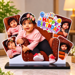 Personalized 5-Photo Birthday MDF Cutout
