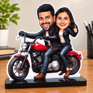 Personalized Couple Bike Rider Standee