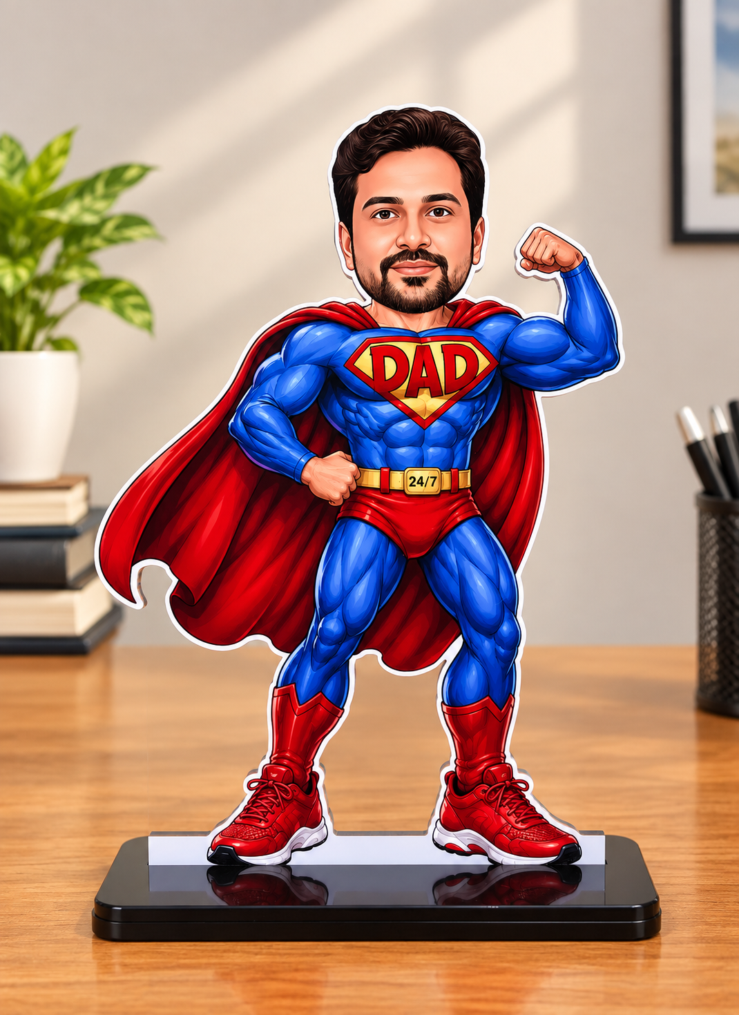 Personalized Super Dad Caricature Standee