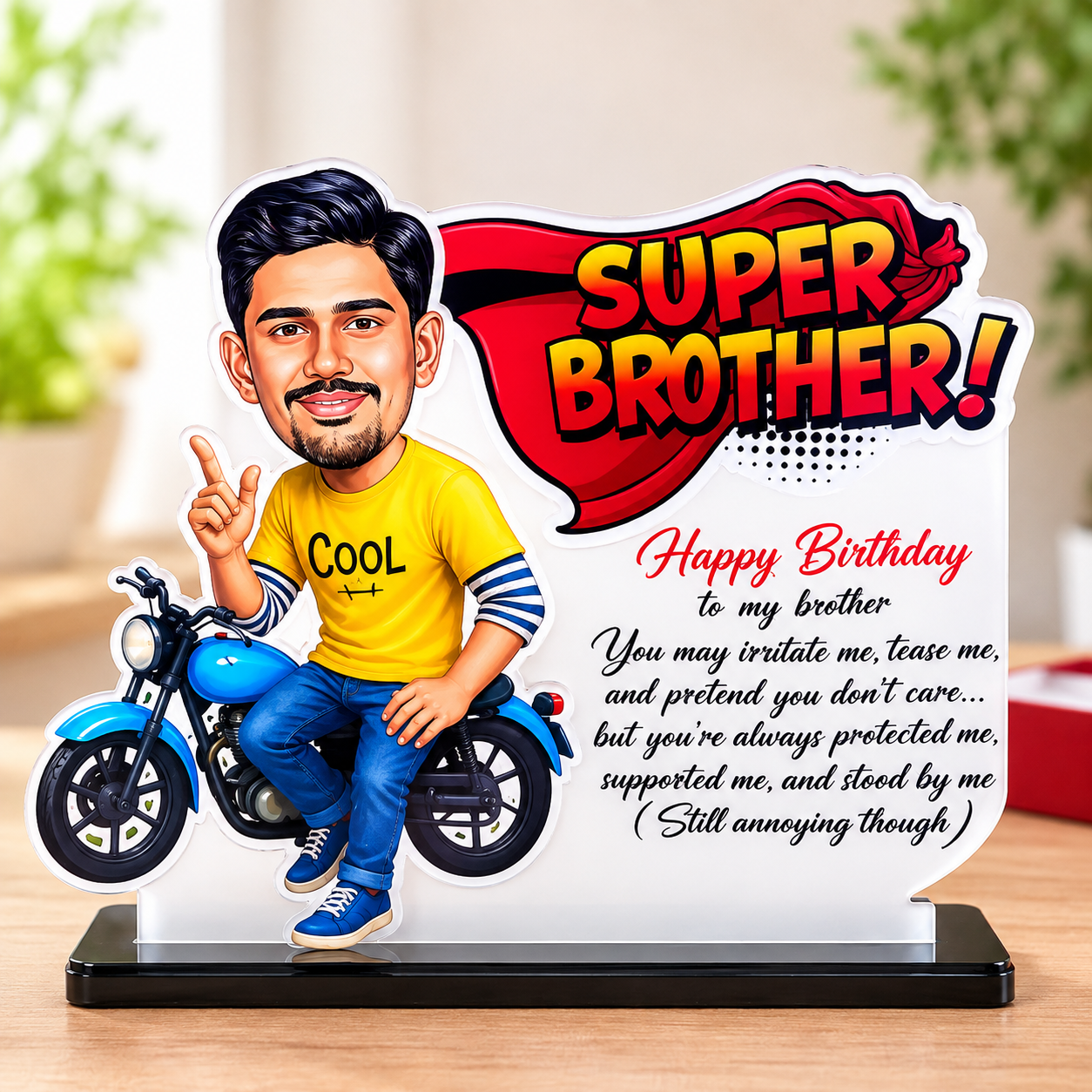 Personalized Super Brother Birthday Photo Standee