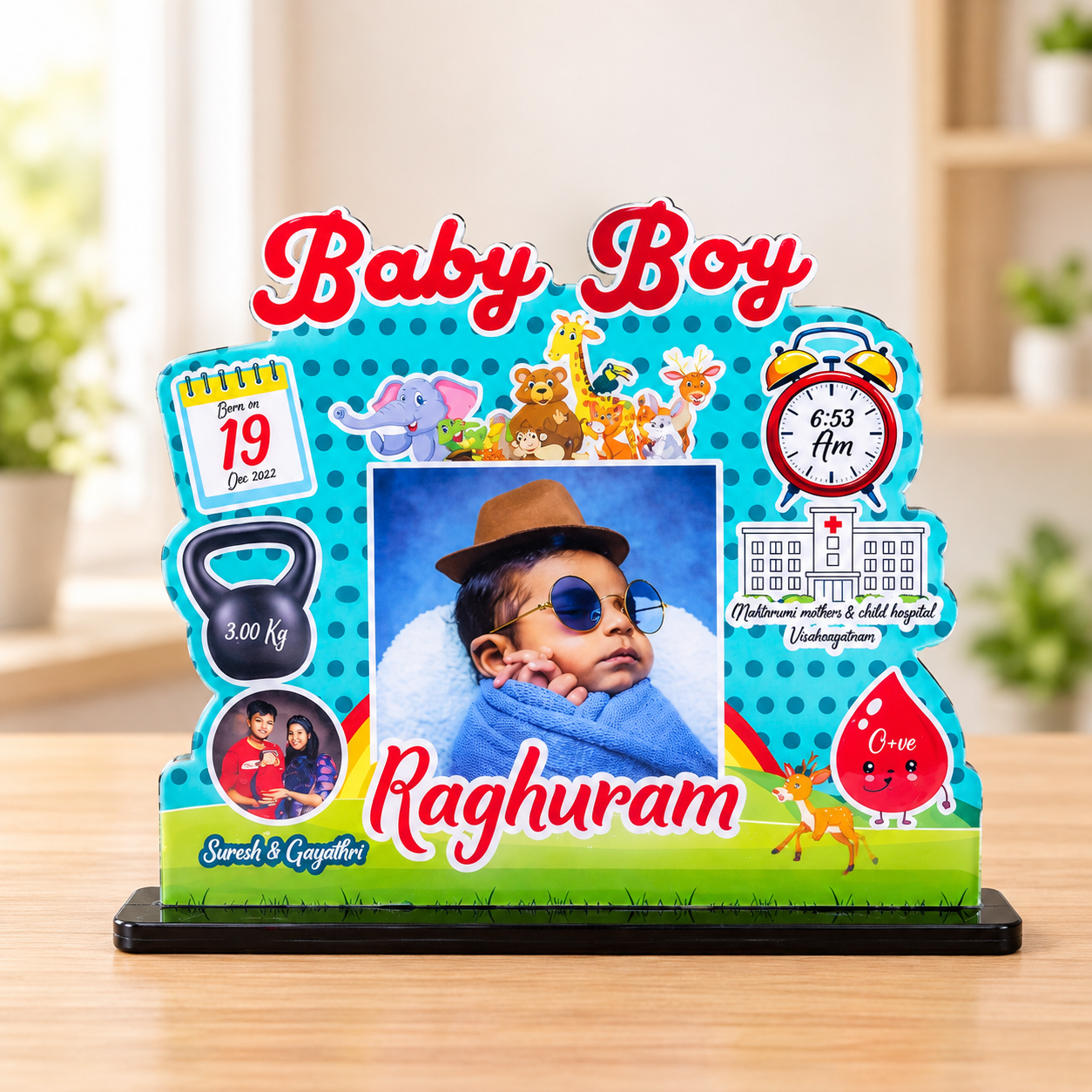 Baby Boy Photo Stand