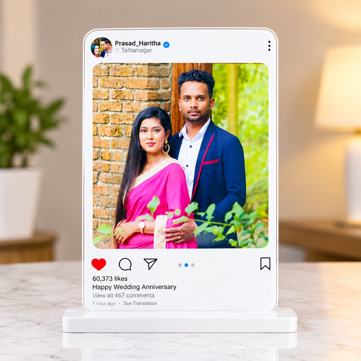 Instagram-Style Personalized Acrylic Photo Frame