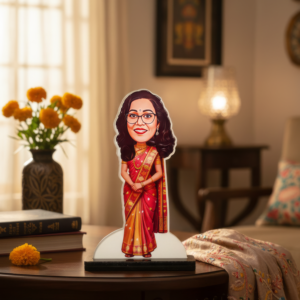 Custom Traditional Woman Caricature Acrylic Stand