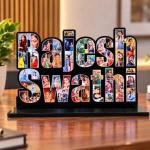 Personalized Photo Collage Name Stand