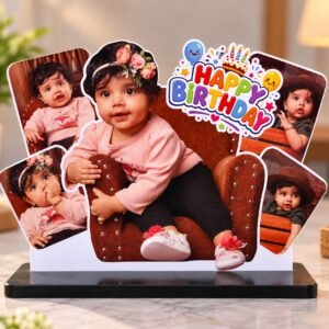 Personalized 5-Photo Birthday MDF Cutout