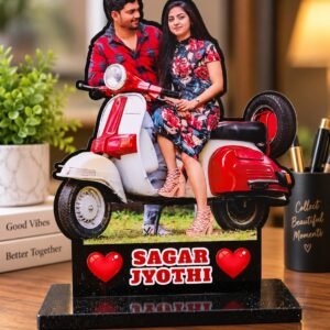 Personalized Couple Scooter MDF Cutout