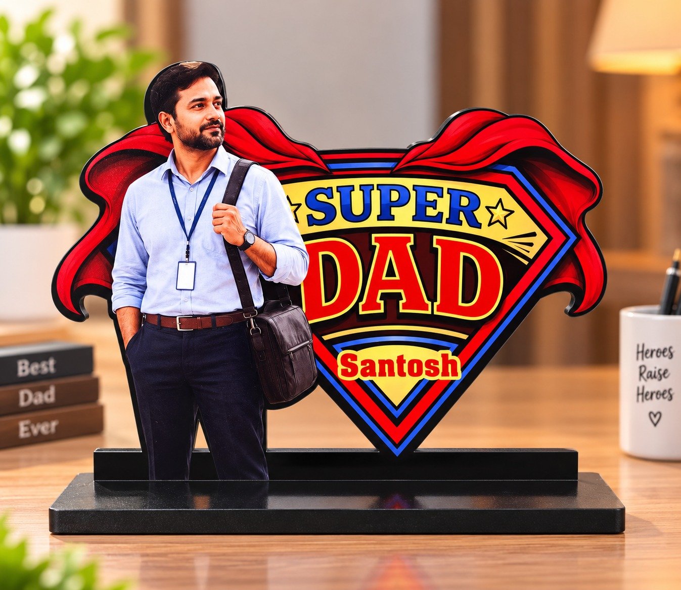 Personalized Super Dad Photo Cutout